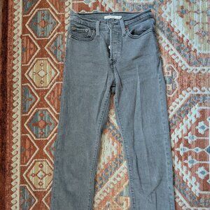 Levi's wedgie straight black jeans